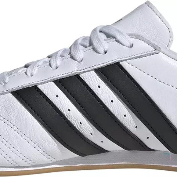 Adidas Womens TaekwondoWhite Sneakers with Black Stripes Size 9 - Picture 4 of 10